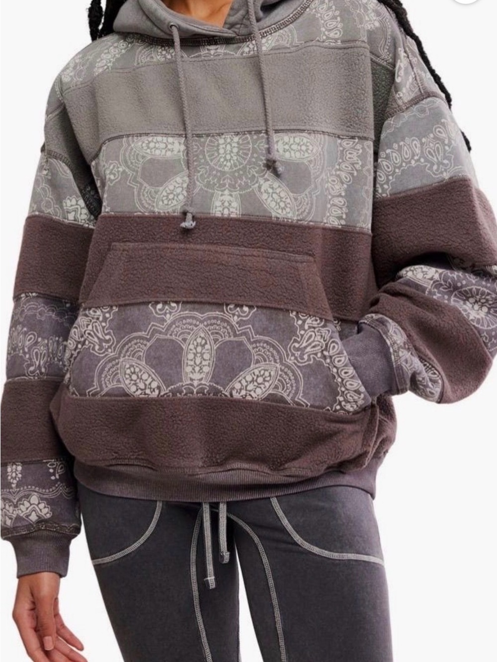 Free people movement final call bandanna hoodie chocolates size M